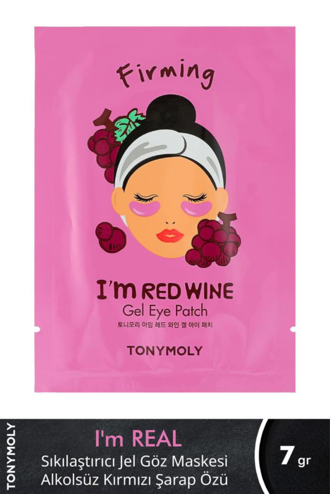 TONYMOLY Parches Hidrogel Vino Tinto Hidratación Intensiva y Mirada