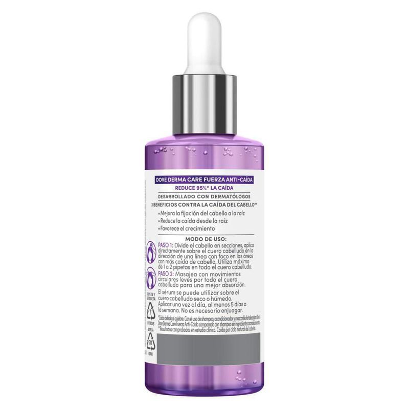 DOVE Sérum Capilar 3 en 1 Derma Care Fuerza Anti Caída con
