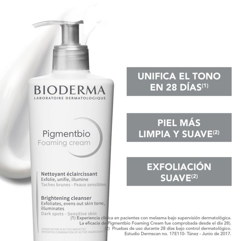 Bioderma Pigmentbio Foaming Cream 500ML Exfoliante Sin Fragancia