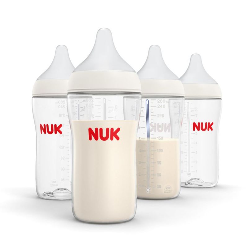 Biberón NUK Perfect Match 2 en 1 Natural Anticólicos 240 mL paquete de 4