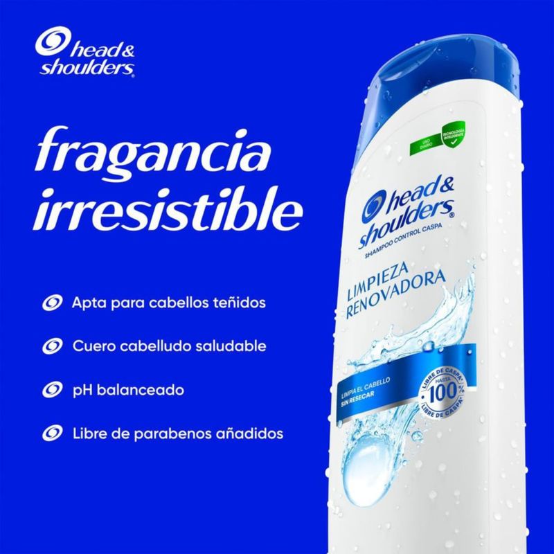 Shampoo Head Shoulders Limpieza Renovadora 375 ml 180 ml