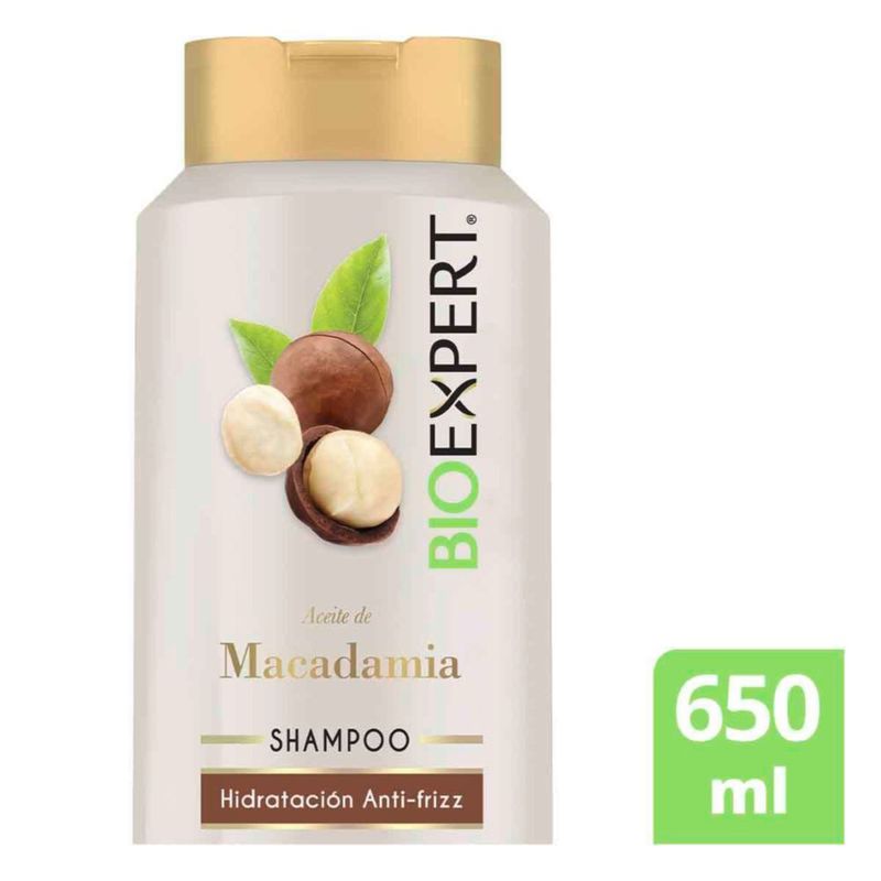 Shampoo BioExpert Aceite de Macadamia 650 ml Hidratación Natural