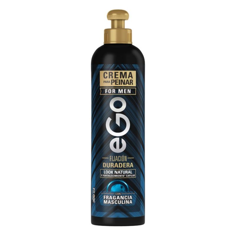 eGo Crema para Peinar Fijación Duradera Fragancia Masculina 300 ml