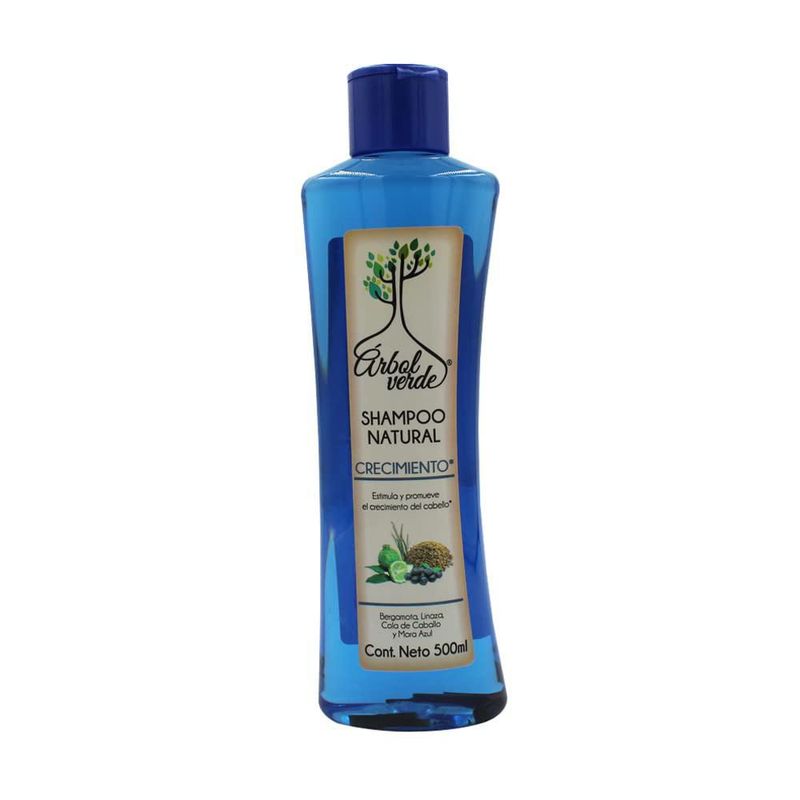 Arbol Verde Shampoo Natural Crecimiento 500 ml Bergamota Linaza Cola
