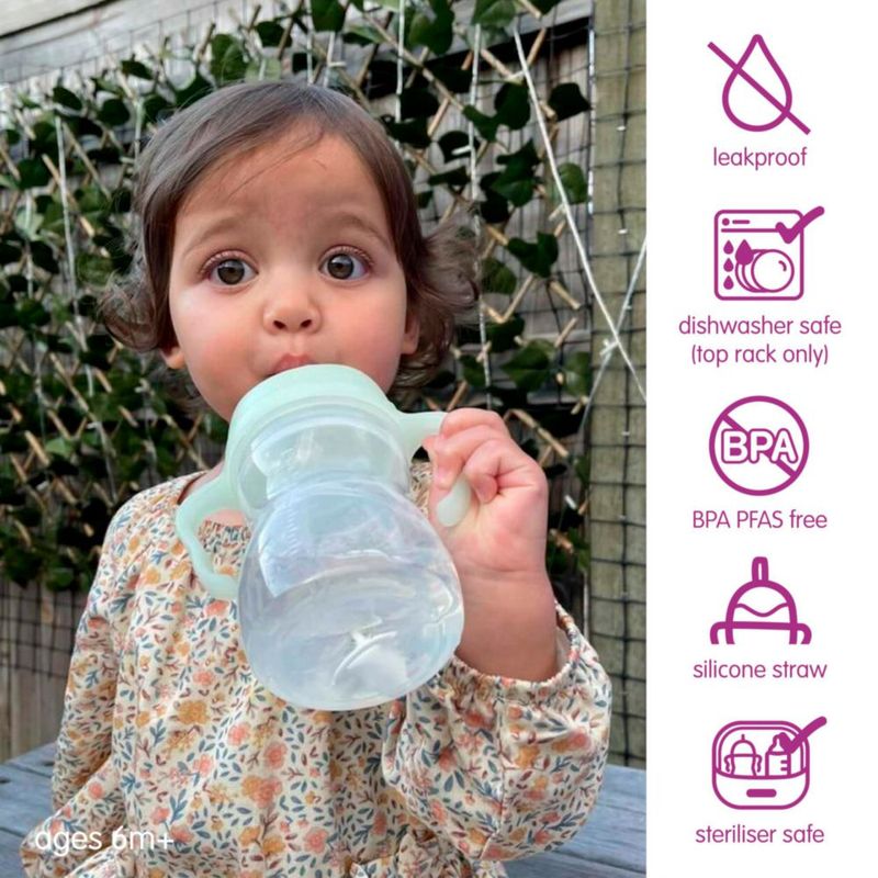 Vaso para Bebé b.box con Popote Ponderado 240 mL Brilla en la Oscuridad