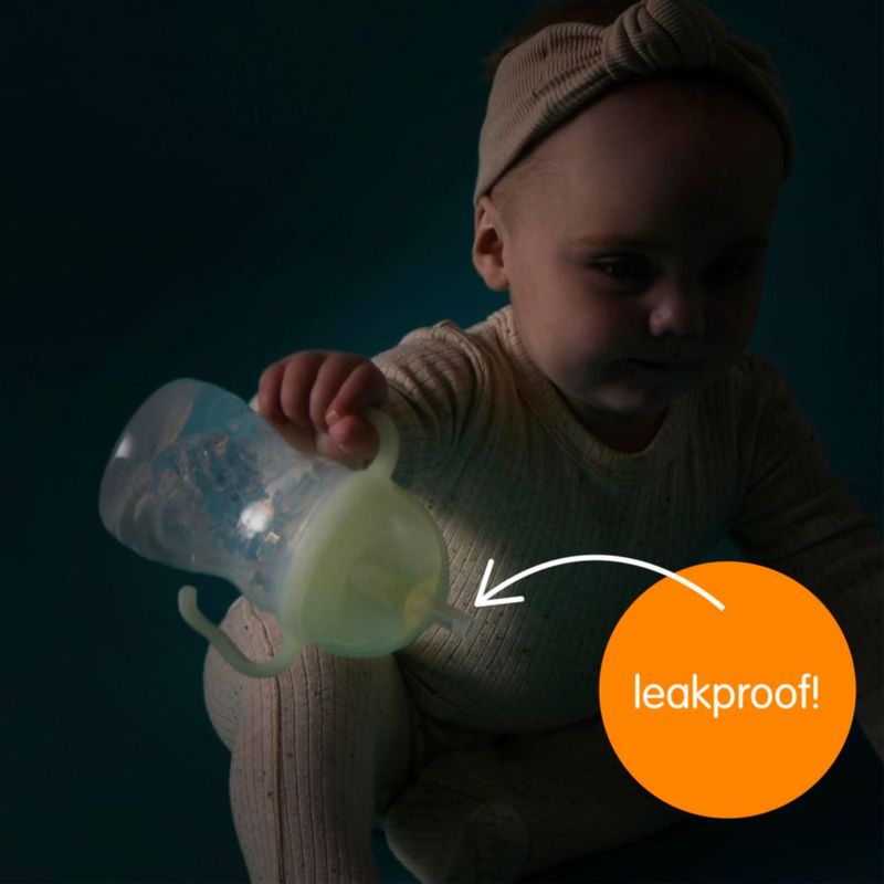 Vaso para Bebé b.box con Popote Ponderado 240 mL Brilla en la Oscuridad