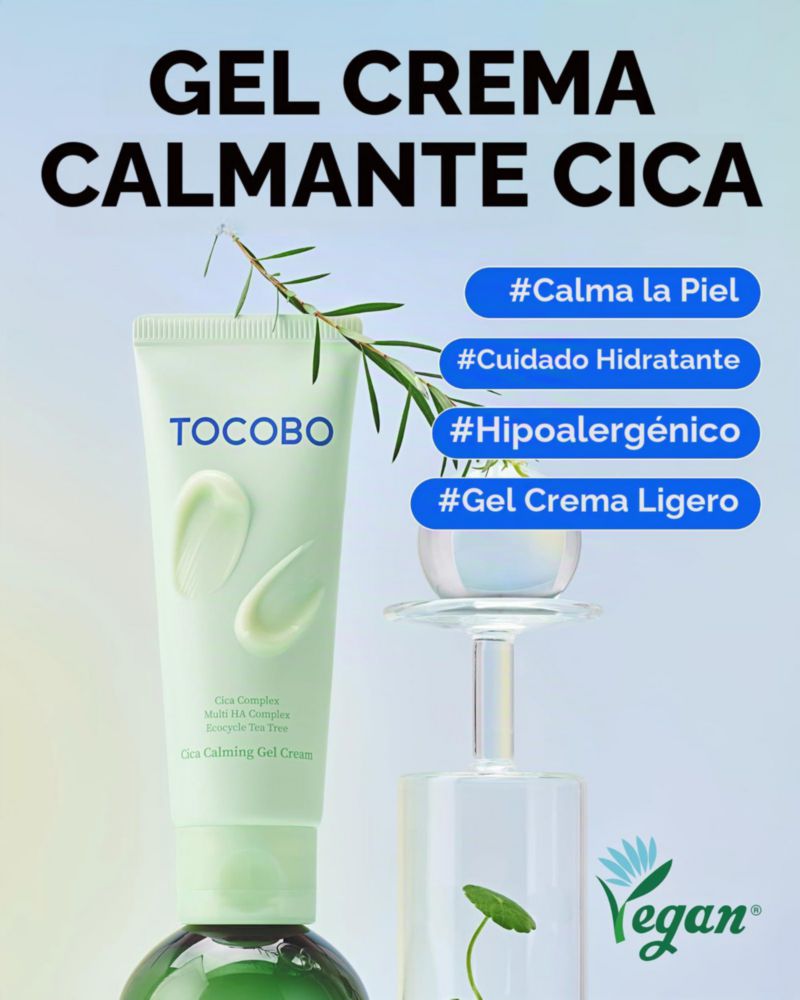 Tocobo Cica Calming Gel Cream 2 37 OZ Hidratante Vegano para Piel