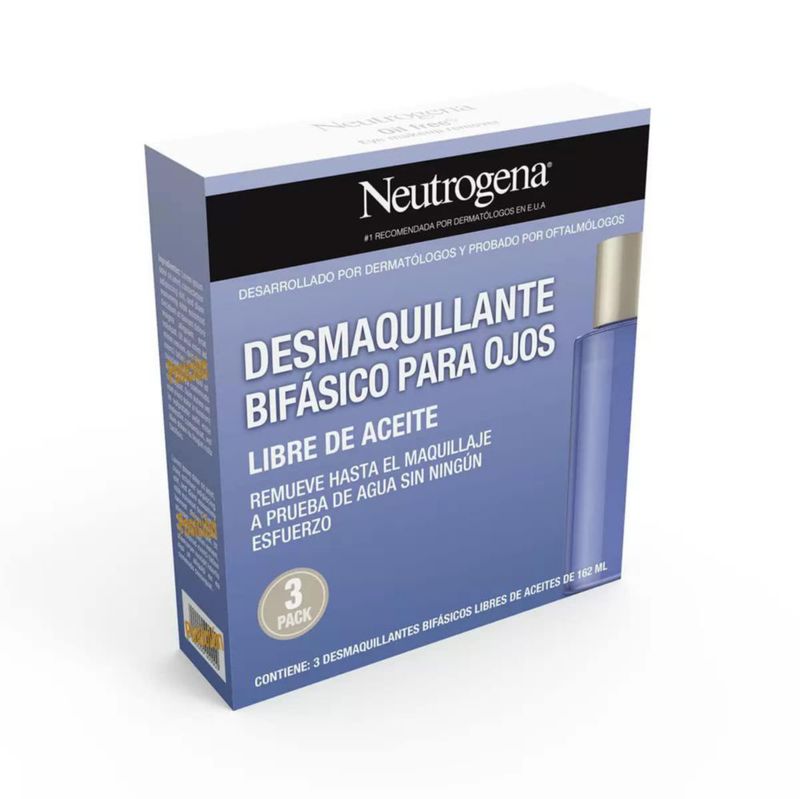 Desmaquillante Neutrogena 162ml Paquete 3 Piezas