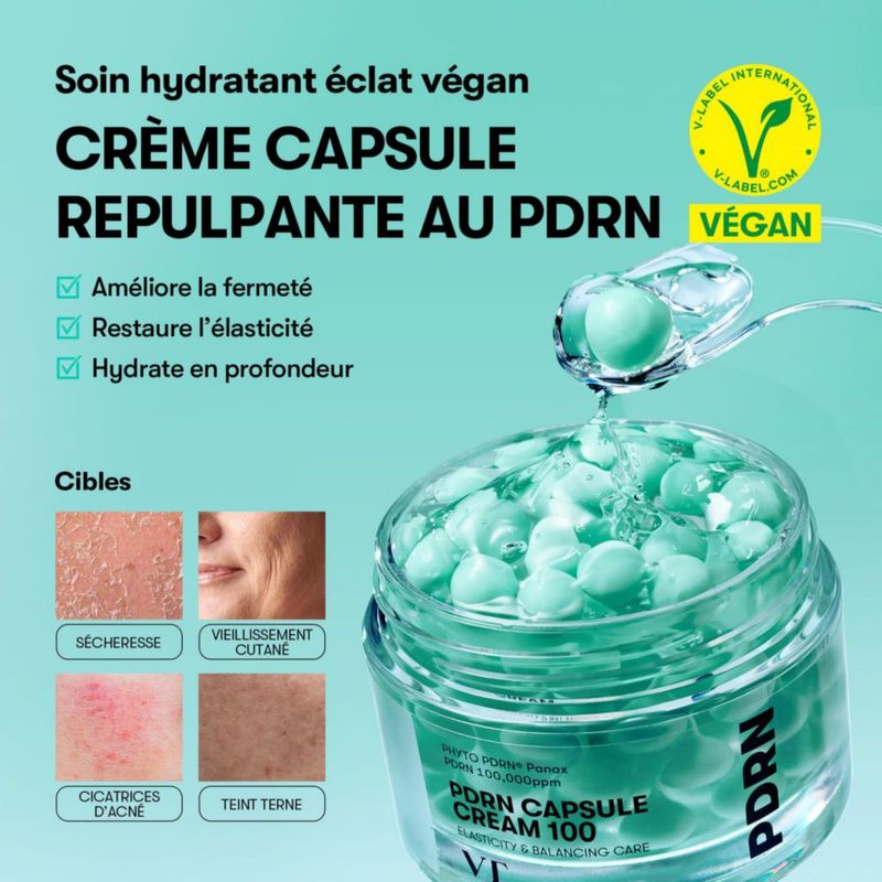 VT COSMETICS PDRN Capsule Cream 100 Hydrating Face Moisturizer 1 69