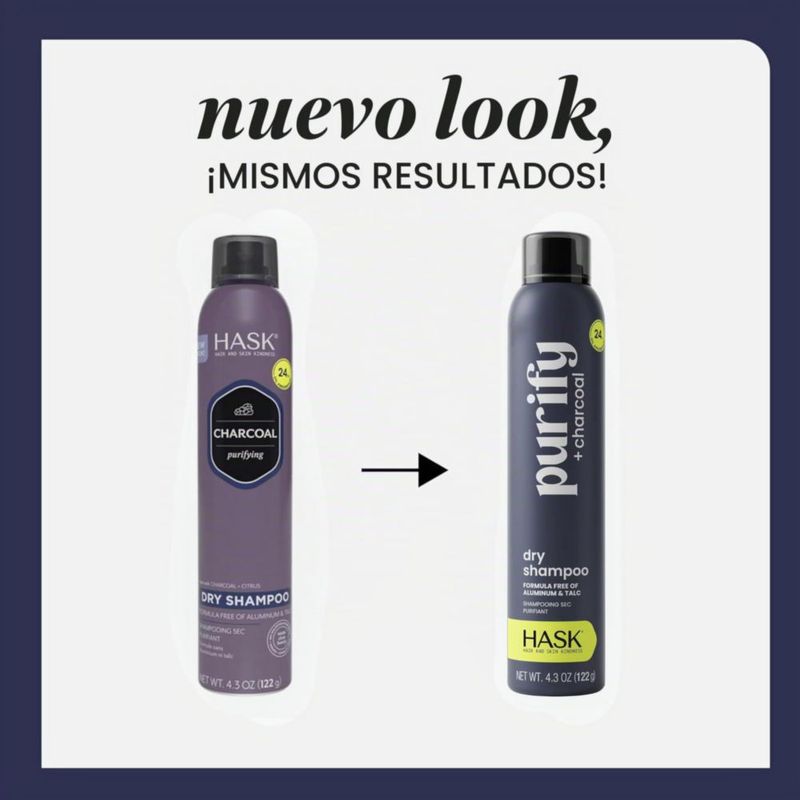 HASK Shampoo Purificador en Seco con Carbón Cítrico 122g