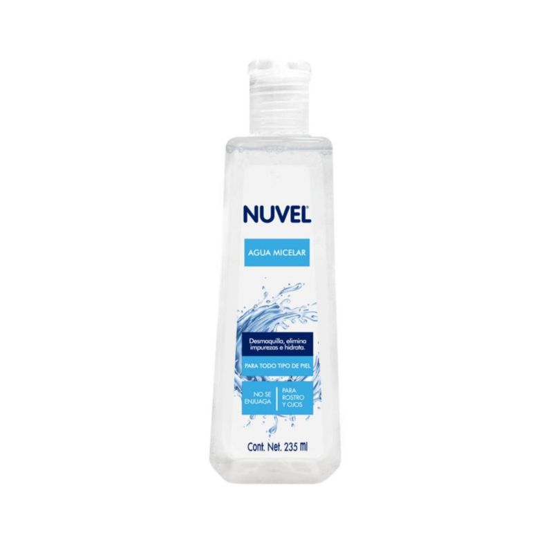 Nuvel Agua Micelar Desmaquillante 235 ml Limpia Desmaquilla y