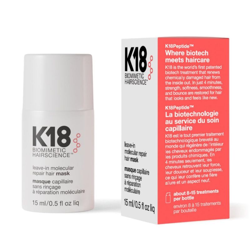 K18 Mascarilla capilar reparadora sin enjuague 15ml