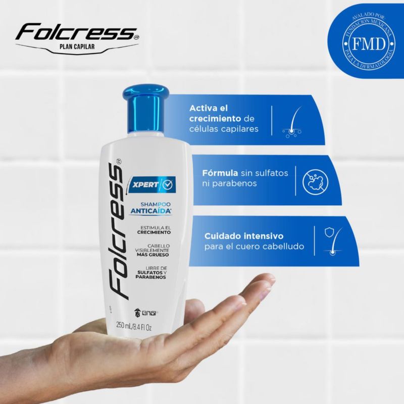 Folcress Xpert Shampoo Anticaída 250ml Grisi