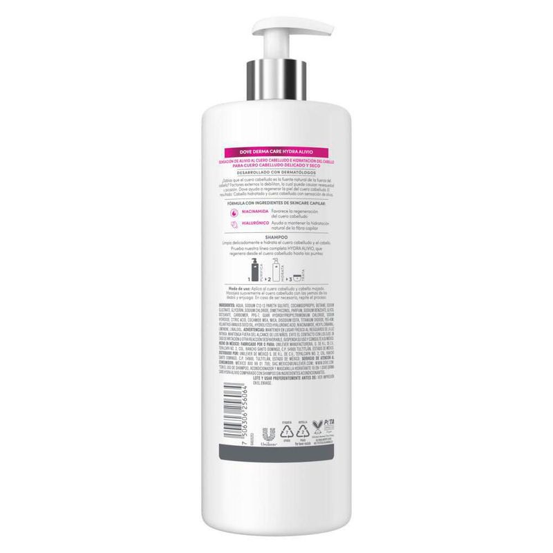 DOVE Shampoo Derma Care Hydra Alivio 675 mL