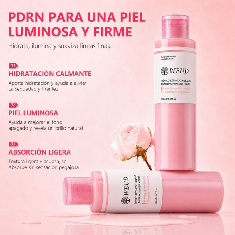 Tonico Hidratante Facial Coreano WEUD Paquete de 12