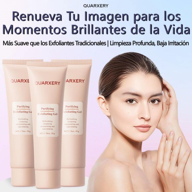 QUARXERY Gel Exfoliante Facial Limpiador Hidratante 1 76 Oz Piel