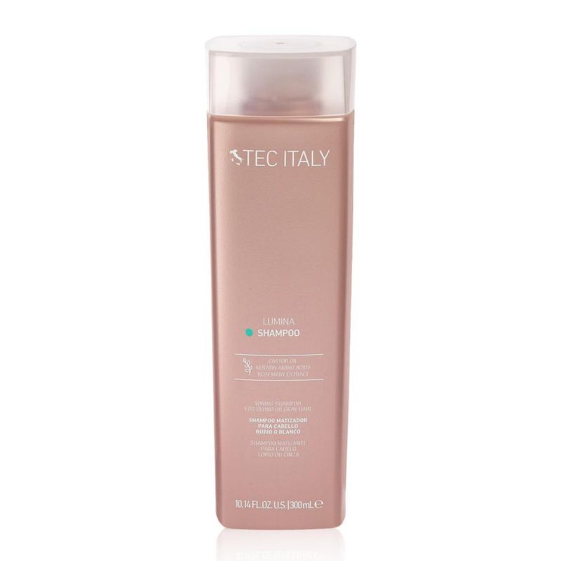 TEC ITALY Lumina Shampoo Iluminador Matizador Cabello Rubio o Blanco