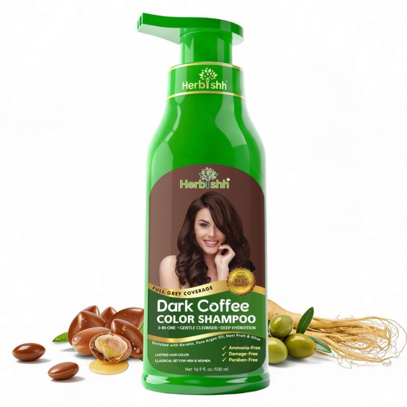 Herbishh Shampoo Color Natural 500ml Dura Hasta 3 Semanas Sin Amoniaco
