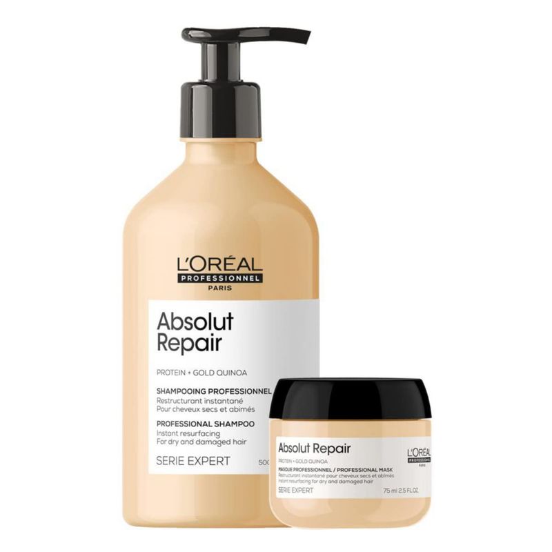 Kit Absolut Repair L Oréal Professionnel 375ml Proteína Quinoa