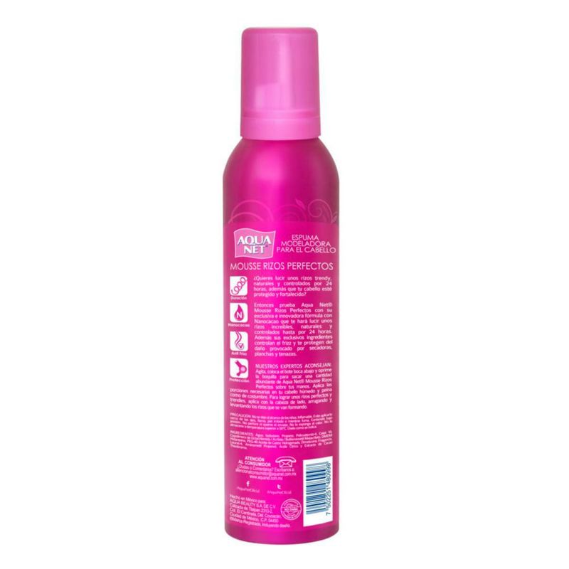 Aqua Net Mousse Rizos Perfectos 227g