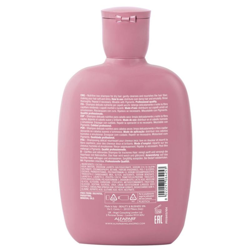 Champú hidratante Alfaparf Milano Semi Di Lino 250ml para cabello seco