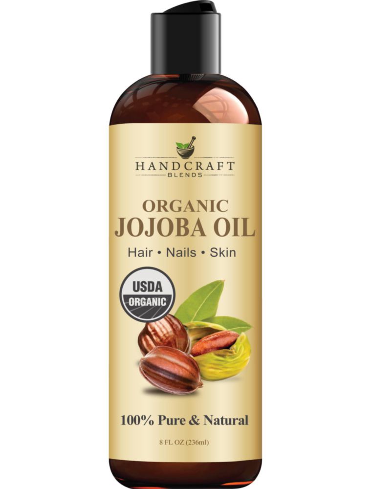 Aceite de Jojoba Orgánico Handcraft Blends 8 Fl Oz Prensado en Frío