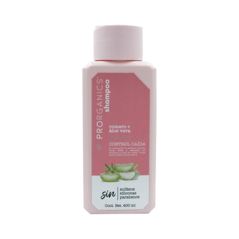Prorganics SHAMPOO CONTROL CAIDA ROMERO Y ALOE VERA 400 ML