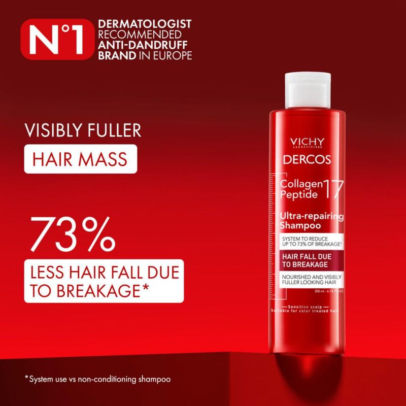 Vichy Dercos Collagen 17 Shampoo Dermatológico Reparador 200ml