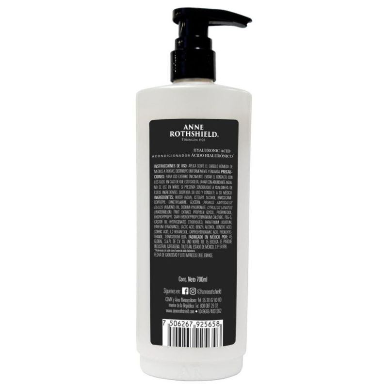 ANNE ROTHSHIELD Acondicionador Ácido Hialurónico 700 ml