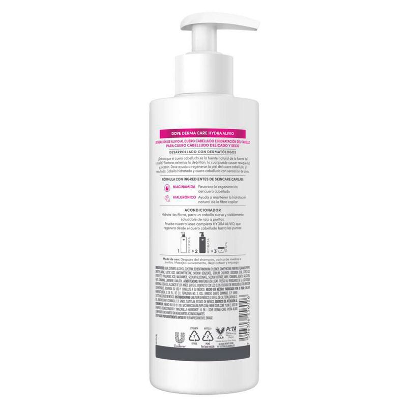 Dove Acondicionador Derma Care Hydra Alivio 400ml Hidratación