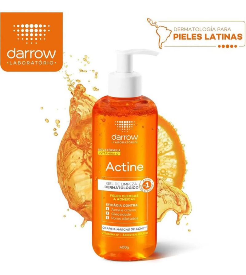 Gel de Limpieza Facial Darrow Actine Piel Grasa y Acné 400g