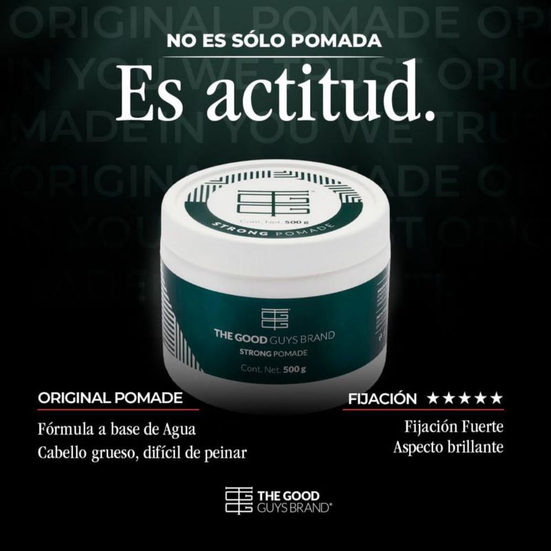 Cera para Cabello Hombre Strong Pomade a Base de Agua 500gr TGG THE