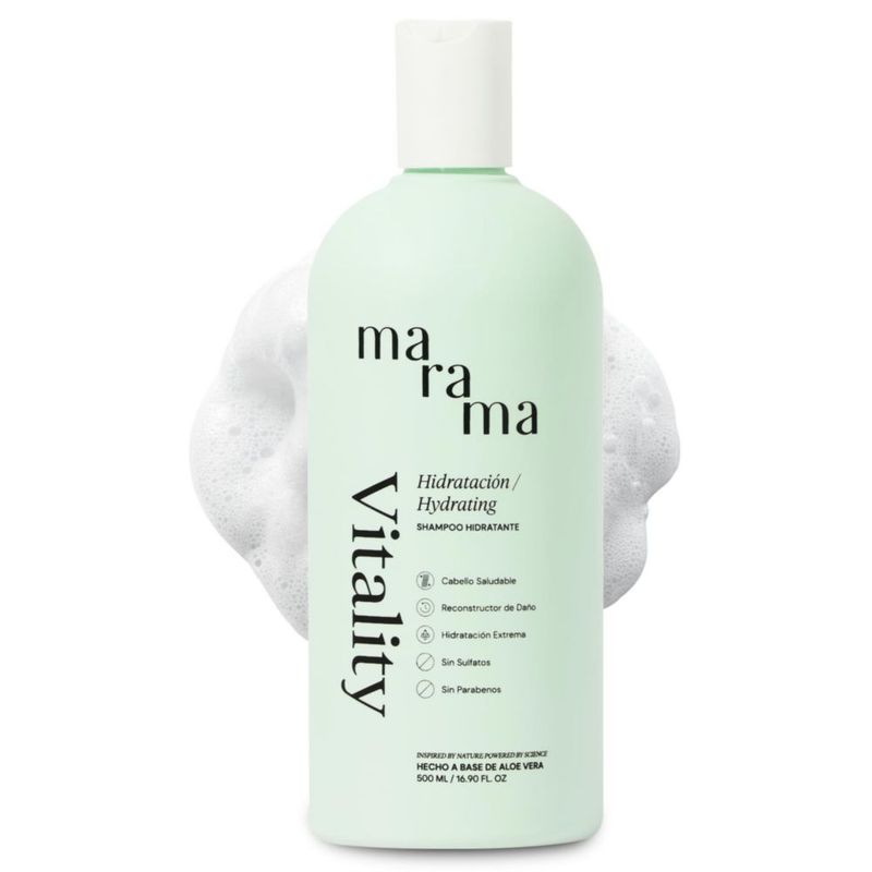 MARAMA Vitality Shampoo Aloe Vera 500 ml Vegano Anti Frizz