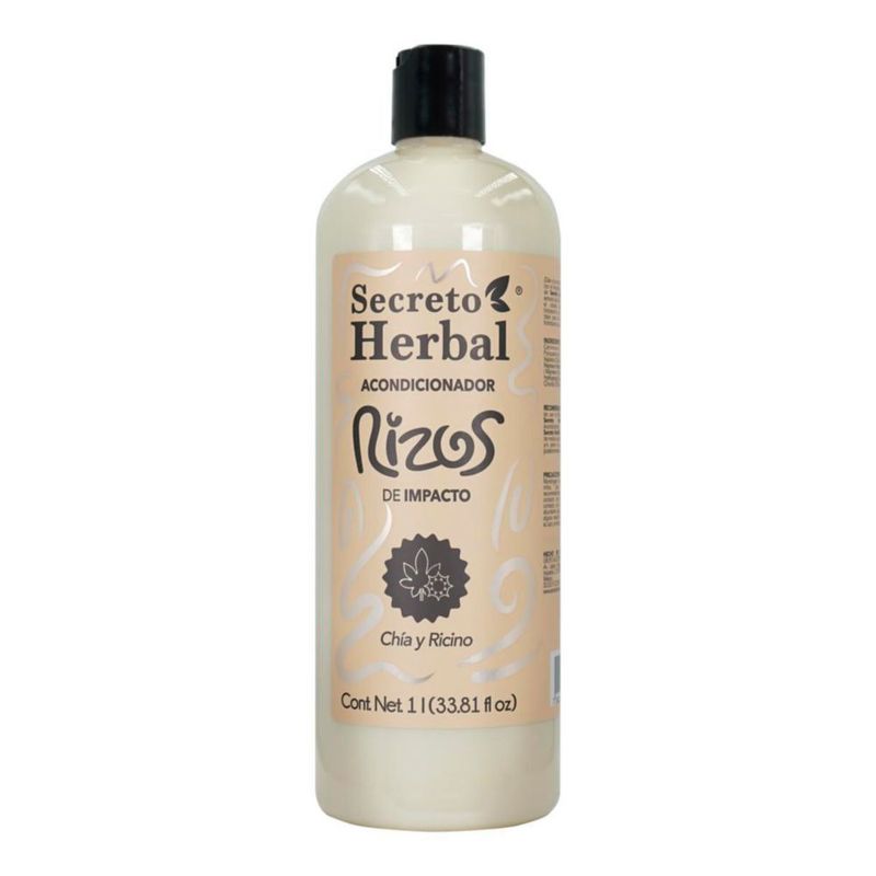 Secreto Herbal Acondicionador Línea Rizos Chía Ricino 1L