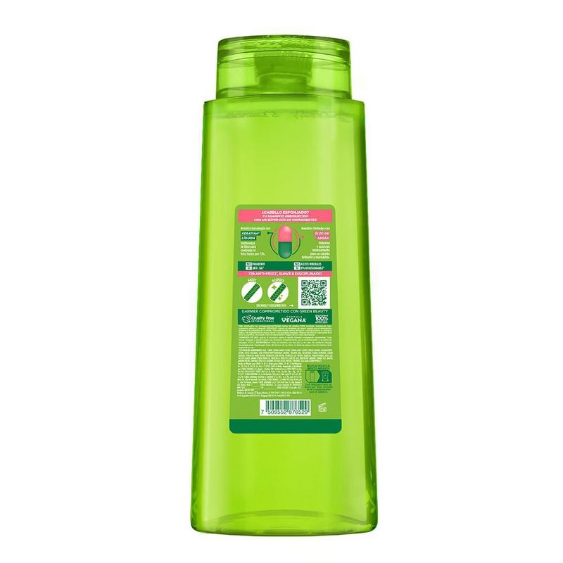 Garnier Fructis Adiós Esponjado Shampoo 650 ml Anti Frizz Hidratante