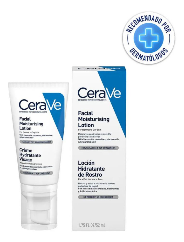 Loción Hidratante de Rostro CeraVe 52ml Hipoalergénico
