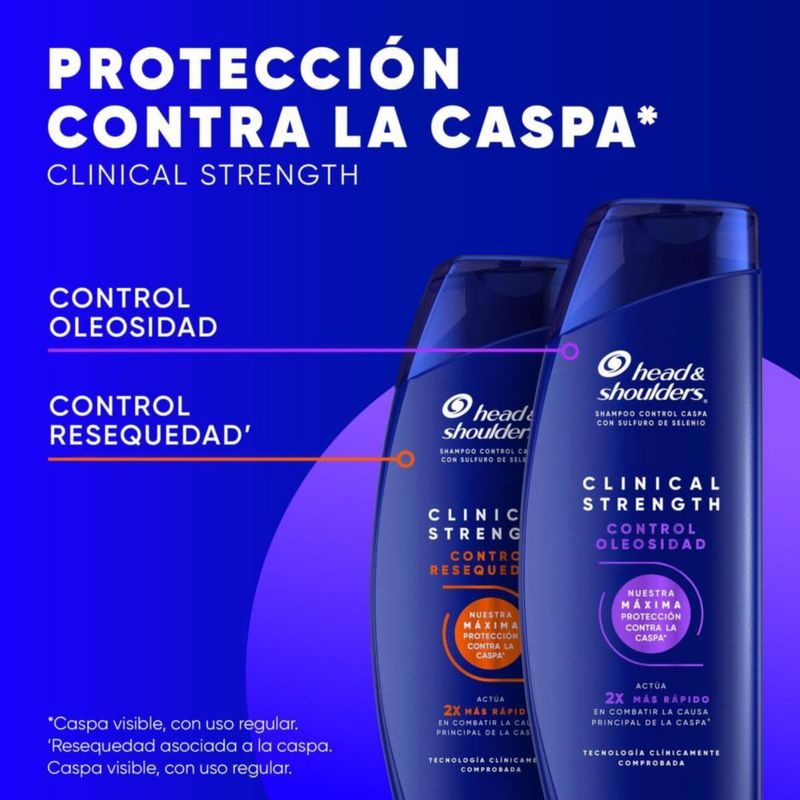 Head Shoulders Shampoo Control Oleosidad 400ml Sulfuro de Selenio