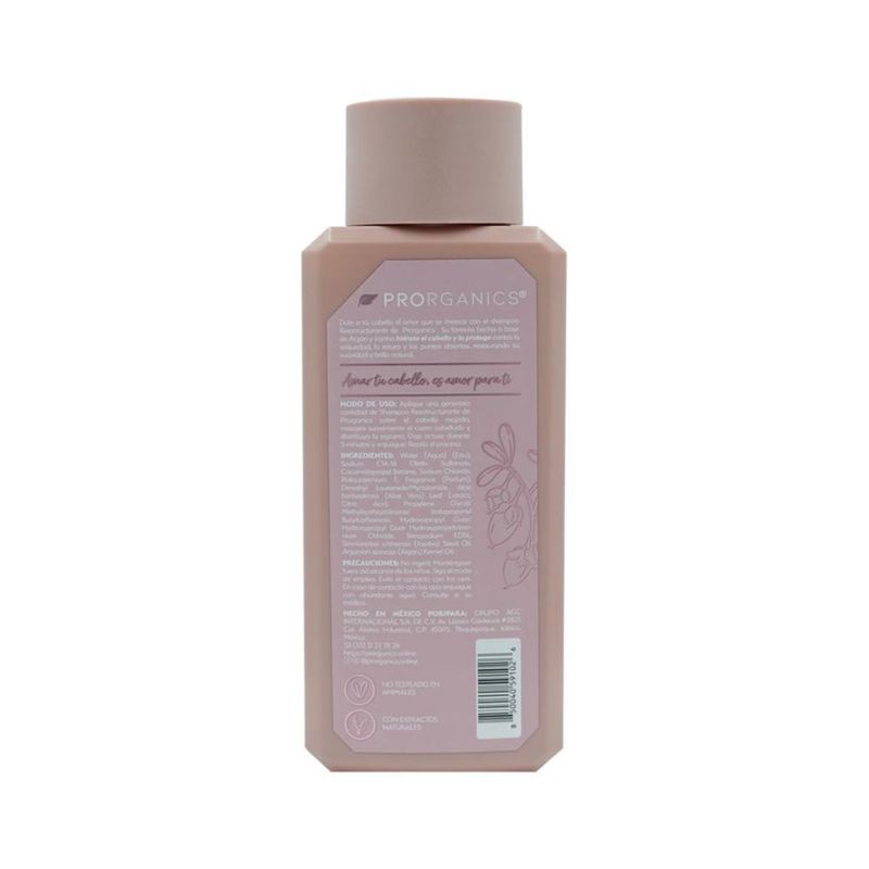 Prorganics Shampoo Reestructurante Argán Jojoba 400ml Orgánico Cítrico