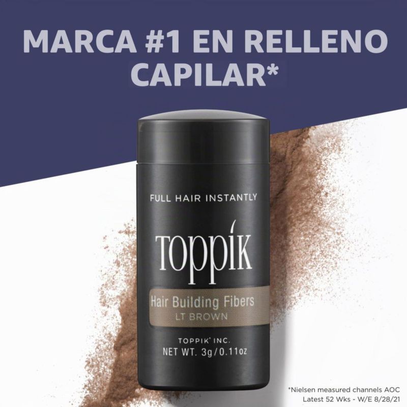 Toppik Fibras Para Dar Volumen Al Cabello Castaño Claro 55g