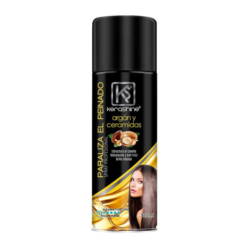 KeraShine Hair Spray Colageno Sabila y Argan Ceramidas 320 ml C U