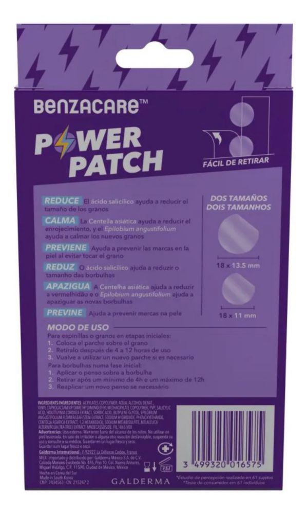 Benzacare Power Patch Benzac 36 Parches Invisible Ultraligero
