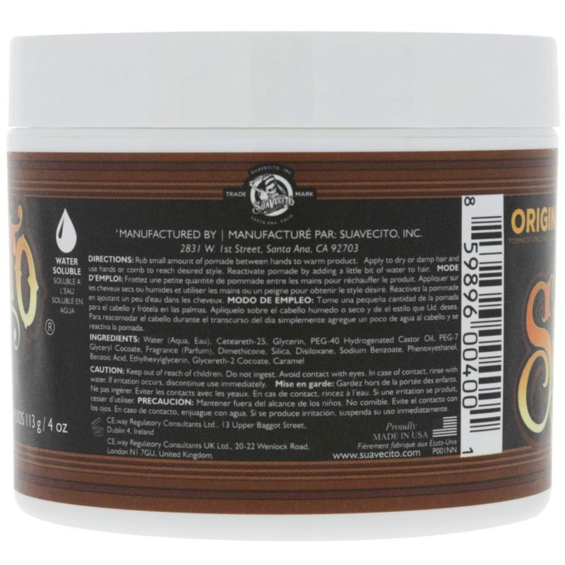 Suavecito Pomade Original Hold 8 Ounce Paquete de 2