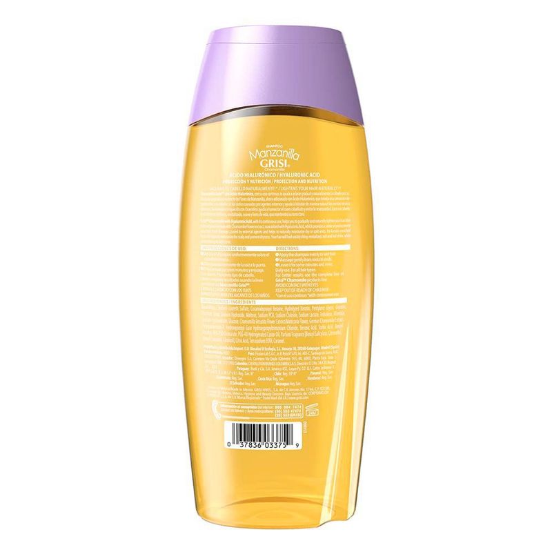 Manzanilla Grisi Shampoo Ácido Hialurónico 400 ml Protección y