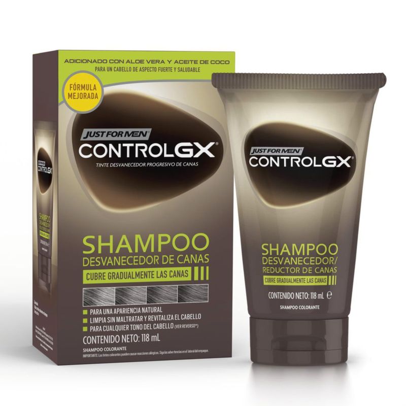 Just For Men Control GX Desvanecedor Canas Kit Cabello Barba 118ml