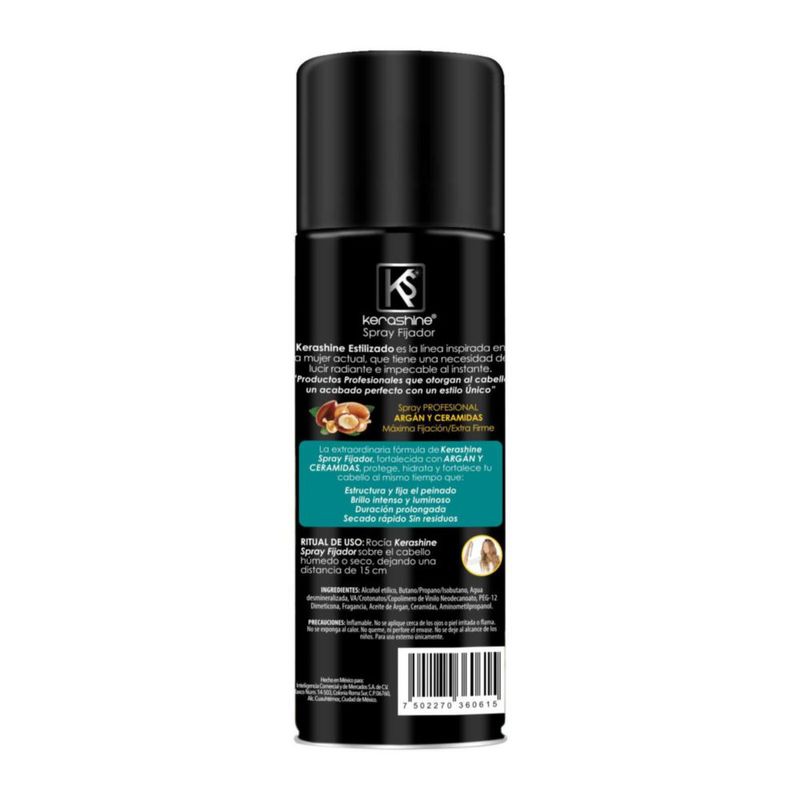 KeraShine Hair Spray Fijador Argan Y Ceramidas 320 ml