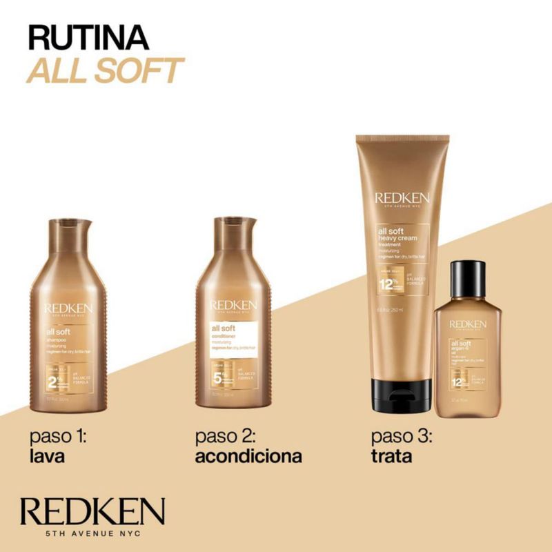 Acondicionador All Soft 300ml Redken Hidratación para Cabello Seco