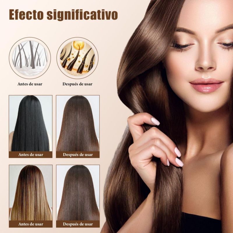 Champú Colorante RUIAO 3 en 1 Para Canas Marrón Oscuro
