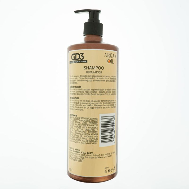 Shampoo Reparador Aceite de Argán 1 Litro GD3