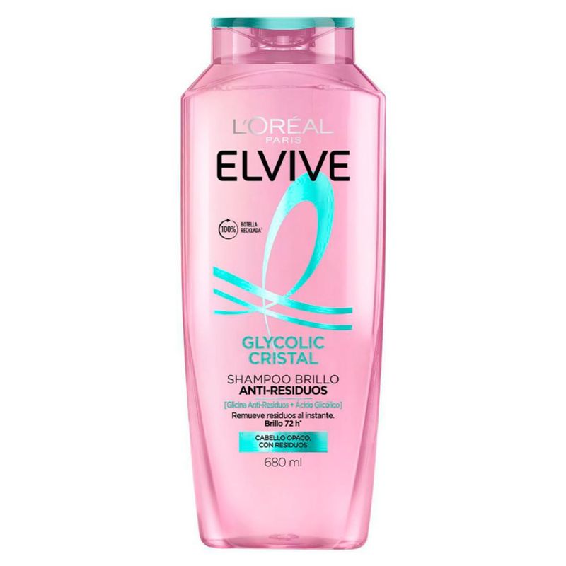 Shampoo Anti Residuos Elvive Glycolic Cristal 680ml