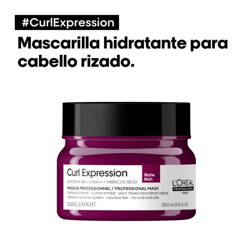 Mascarilla Ultra Hidratante Rizado Urea H Curl Expression 250ml L